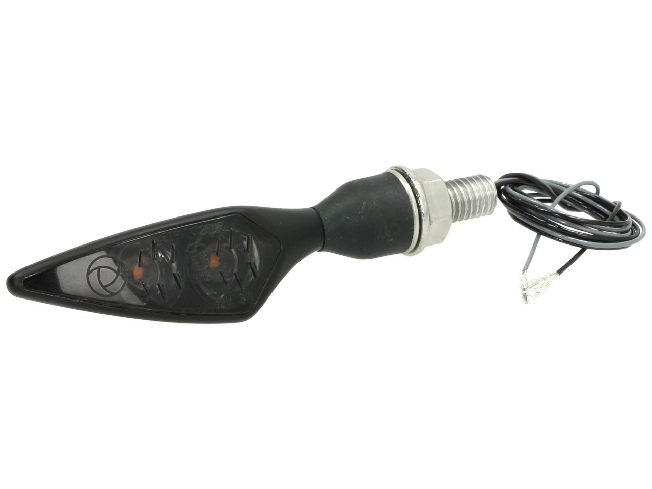 Indicador Kellermann, Rhombus Dark, acero, LED, VR/HL, 12 V, negro satinado, M8x20, homologado E