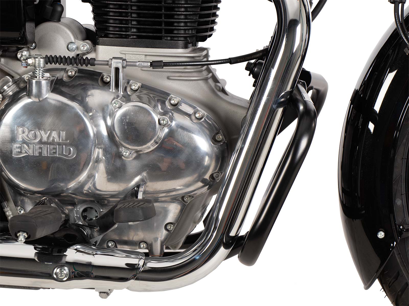 Guardamotor negro para Royal Enfield Bullet 350 (24-) Hepco & Becker