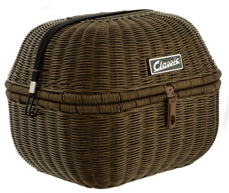 Portaequipajes clásico para Vespa, marrón oscuro