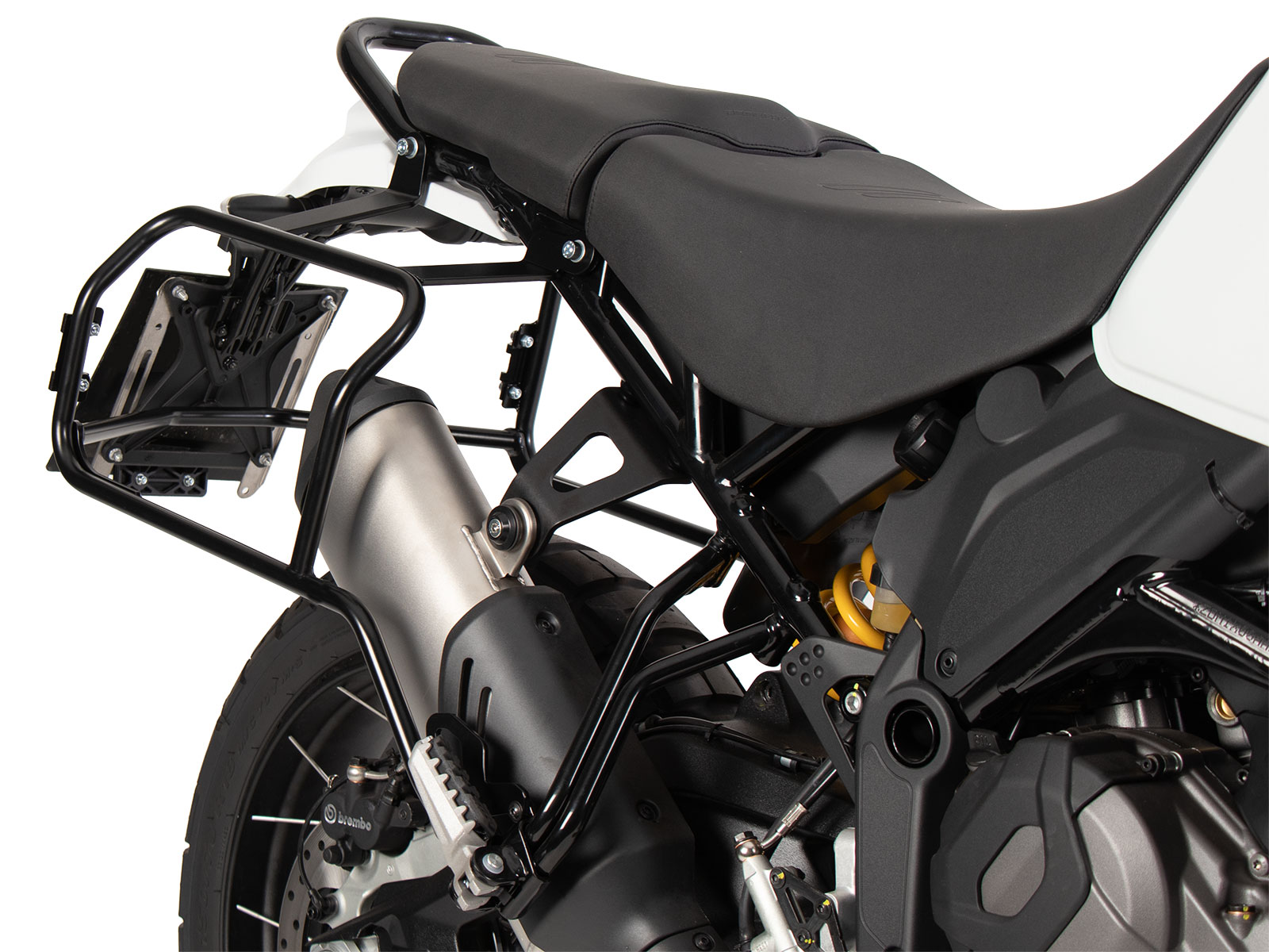 Juego de portamaletas Portamaletas incl. juego de maletas Xplorer Cutout plata para Ducati Desert X Rally (24-)