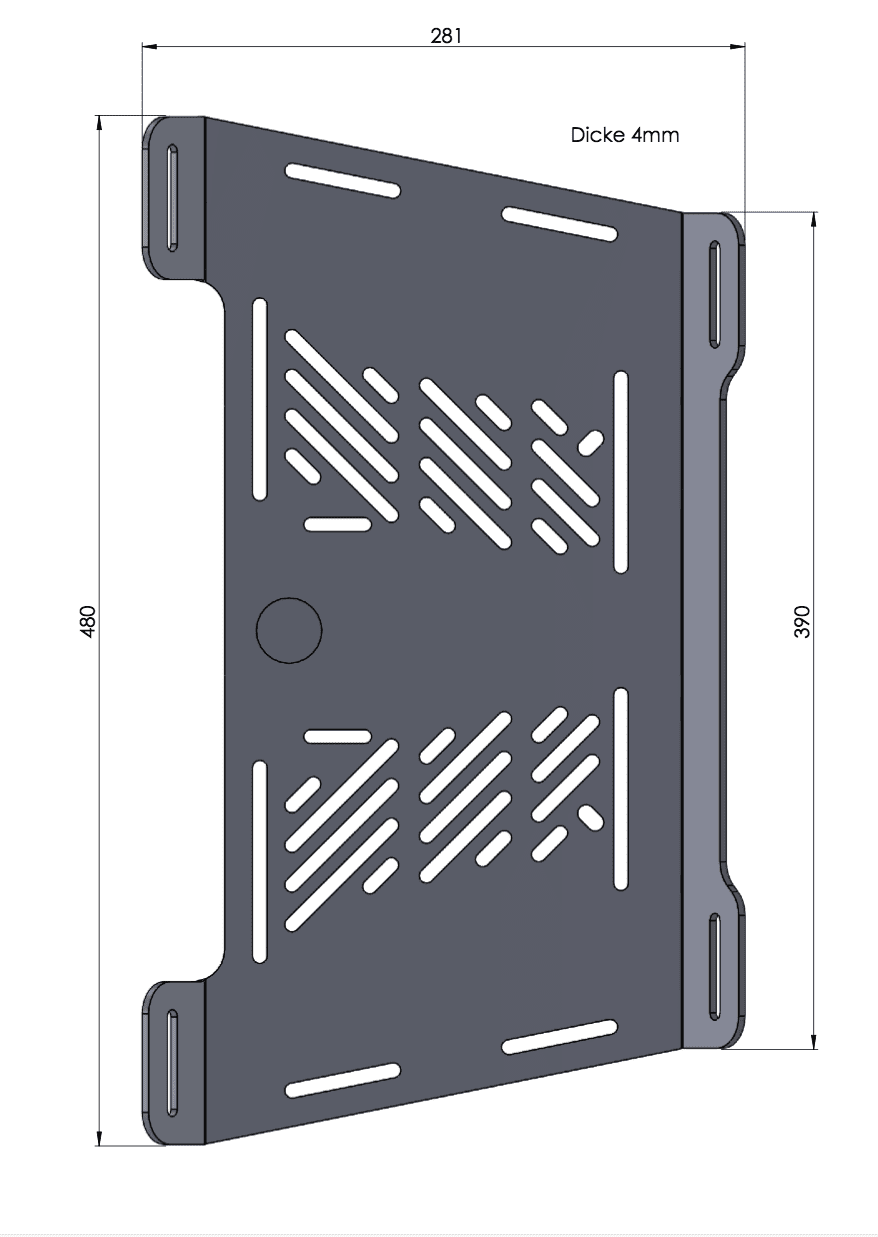 Extensión portaequipajes negra para Aprilia Tuareg 660 (22-24) Hepco & Becker