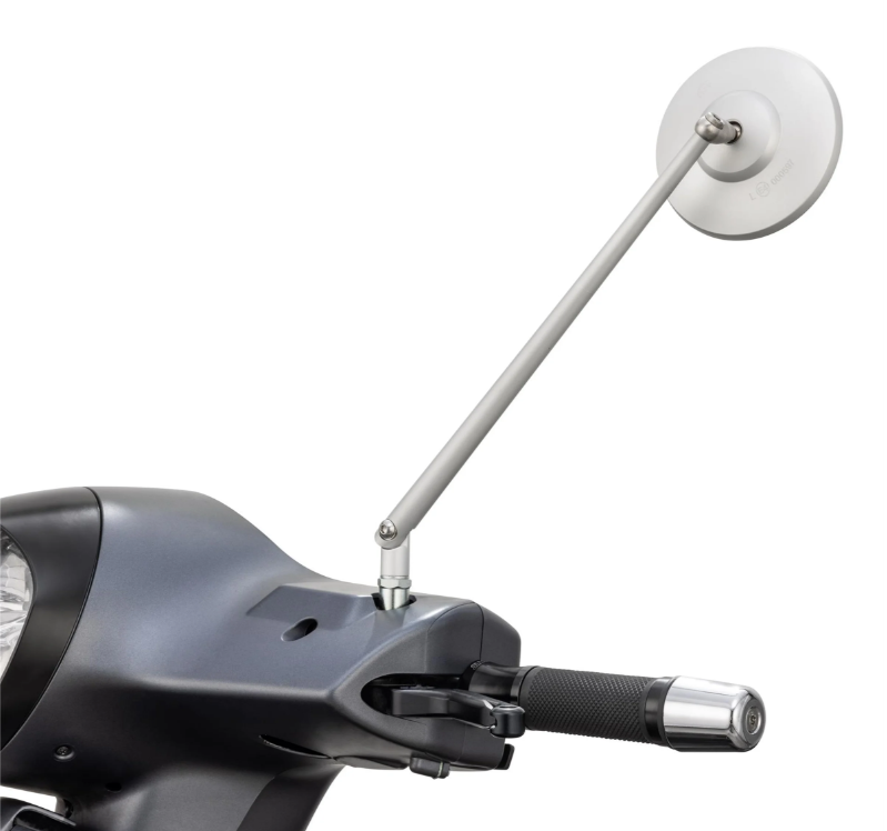 Retrovisor estándar izquierdo o derecho para Vespa PX 125-200ccm, aluminio mate