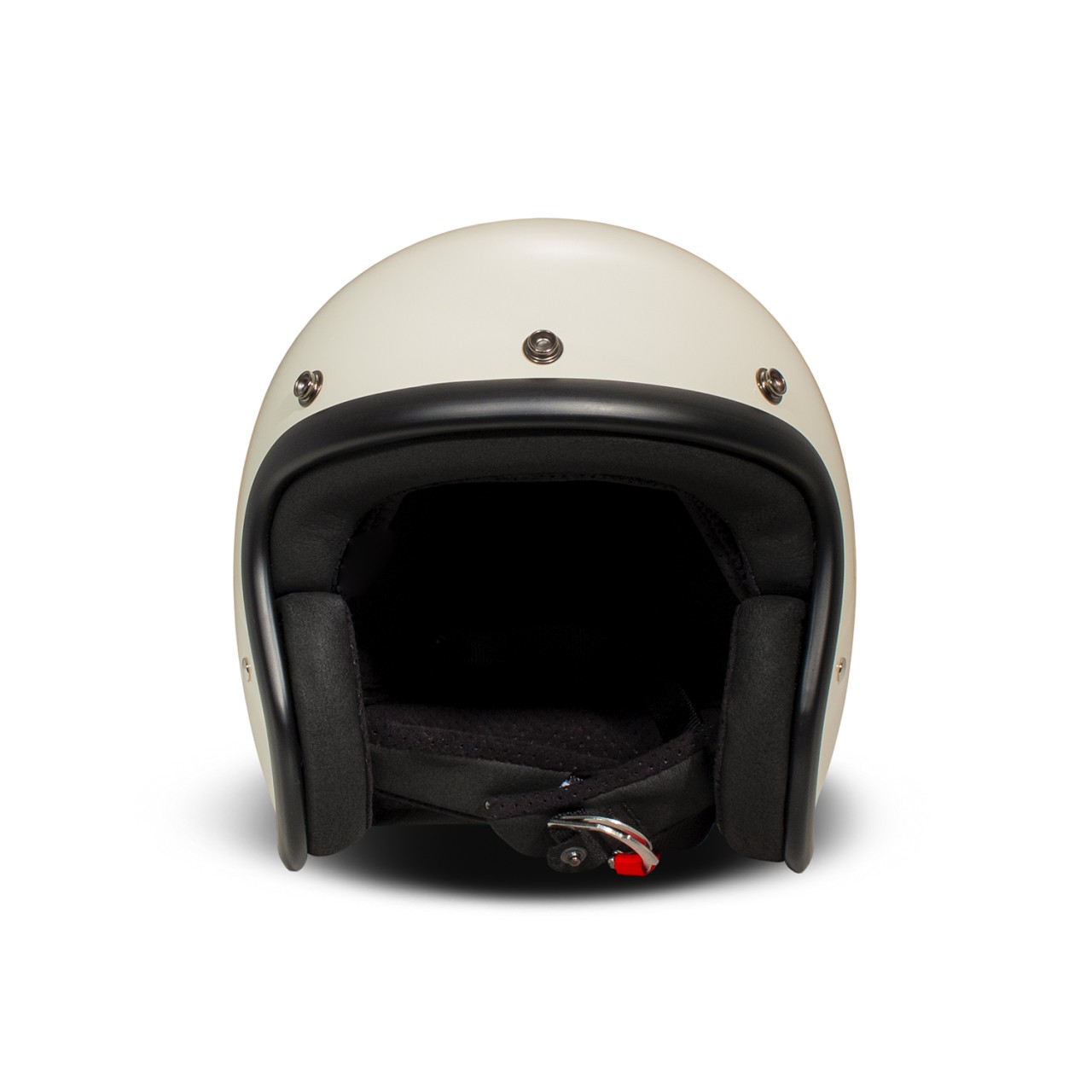 Casco DMD jet Retro, champán, brillante, crema, fibra de vidrio, ECE 22.06