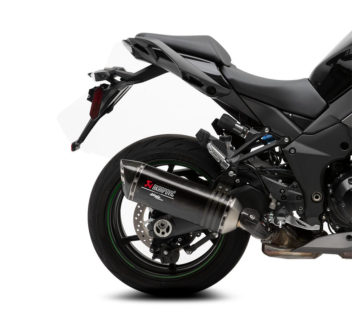 Escape deportivo Akrapovič de fibra de carbono para Kawasaki Ninja 1000 SX (20-24)