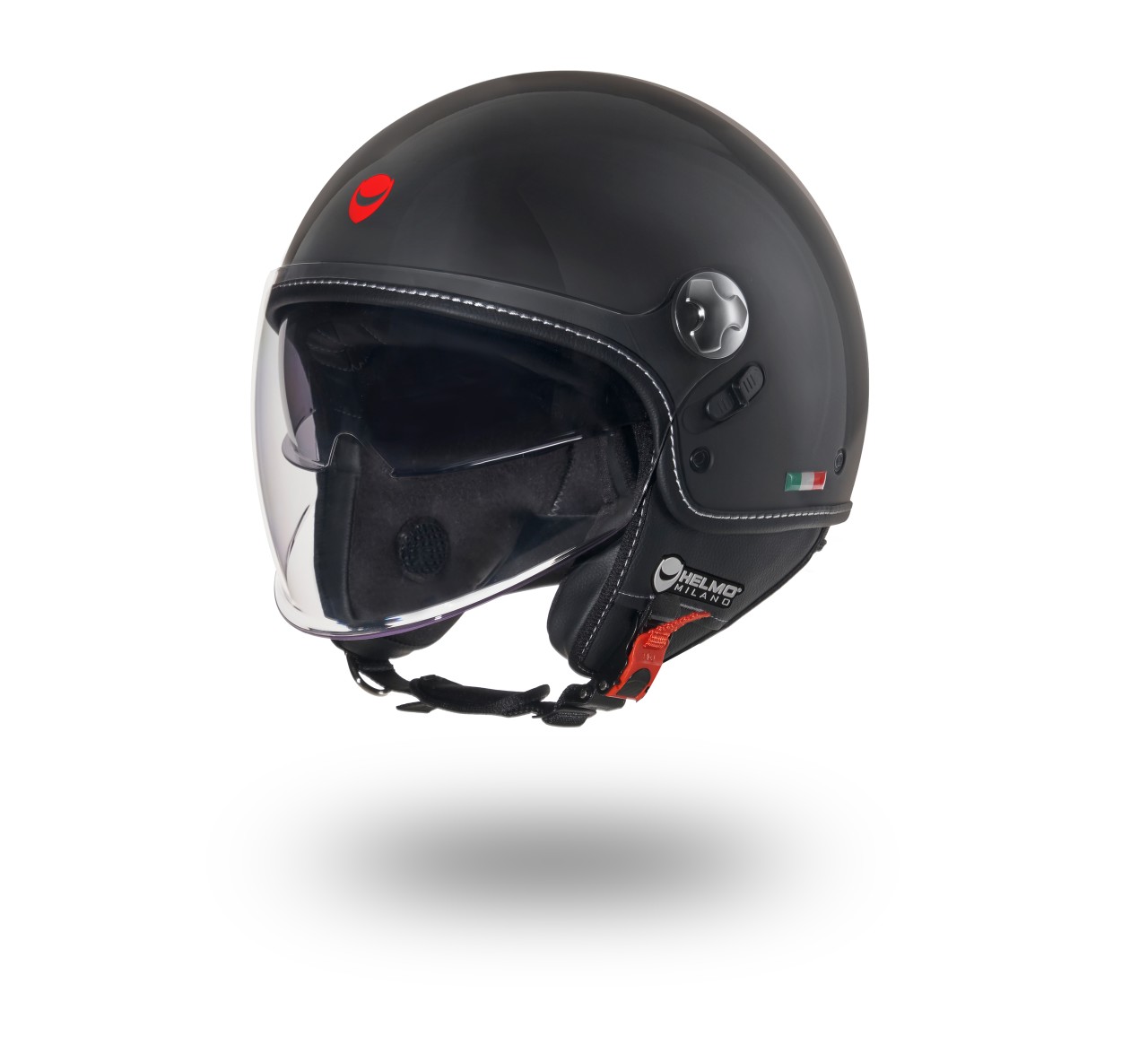 Helmo Milano Demi Jet Eos negro brillante