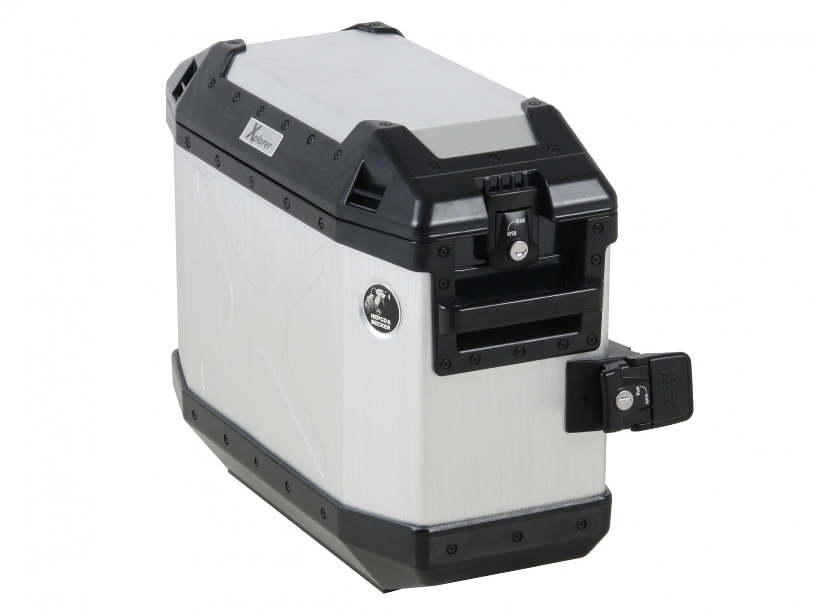 Maleta lateral Alu Xplorer 30 plata Hepco & Becker