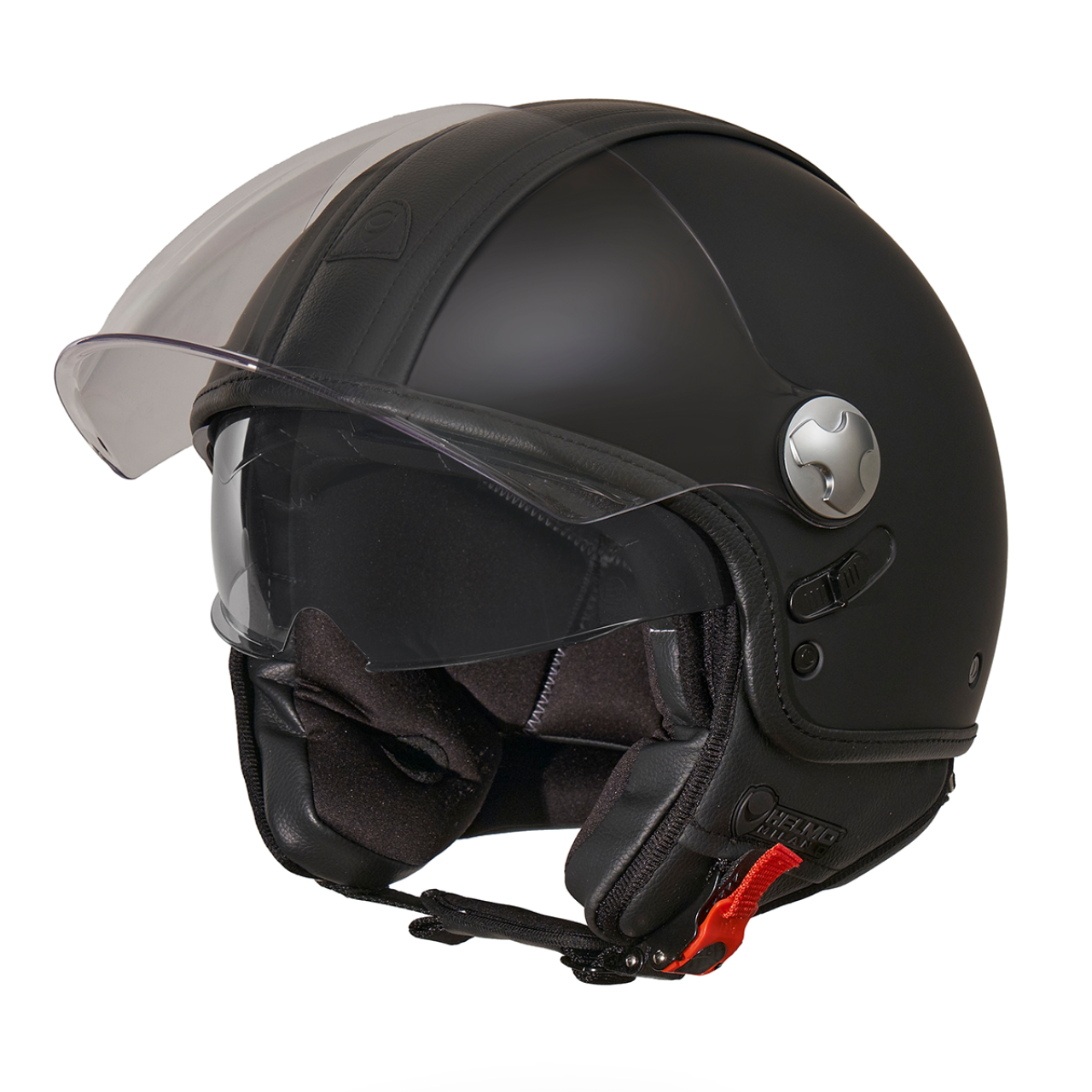 Helmo Milano Demi Jet, PelleDura Premium, negro mate