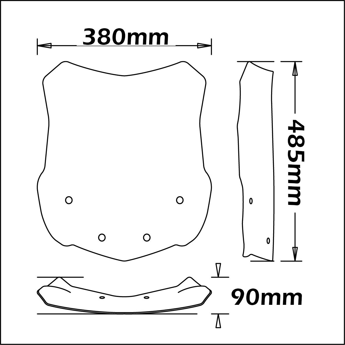 Parabrisas alto para BMW G 310 GS (17-24), ligeramente tintado