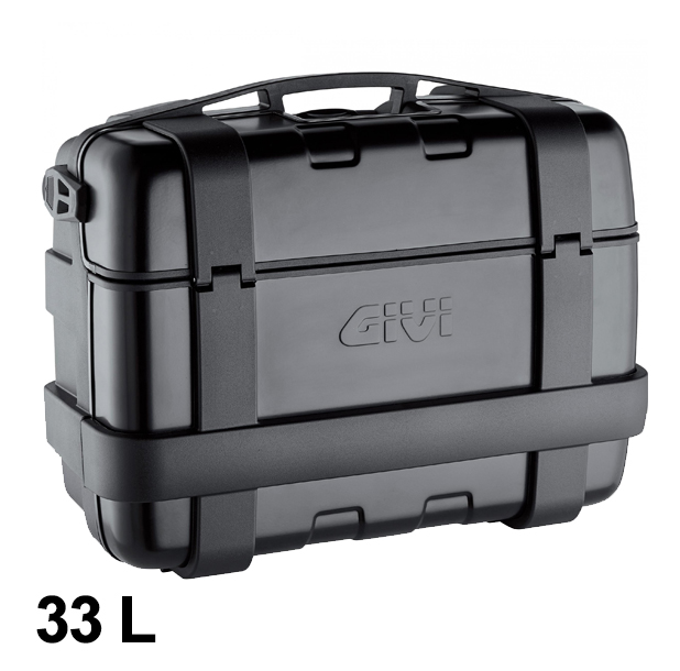 Maleta Trekker 33 litros MONOKEY con tapa de aluminio negra Givi