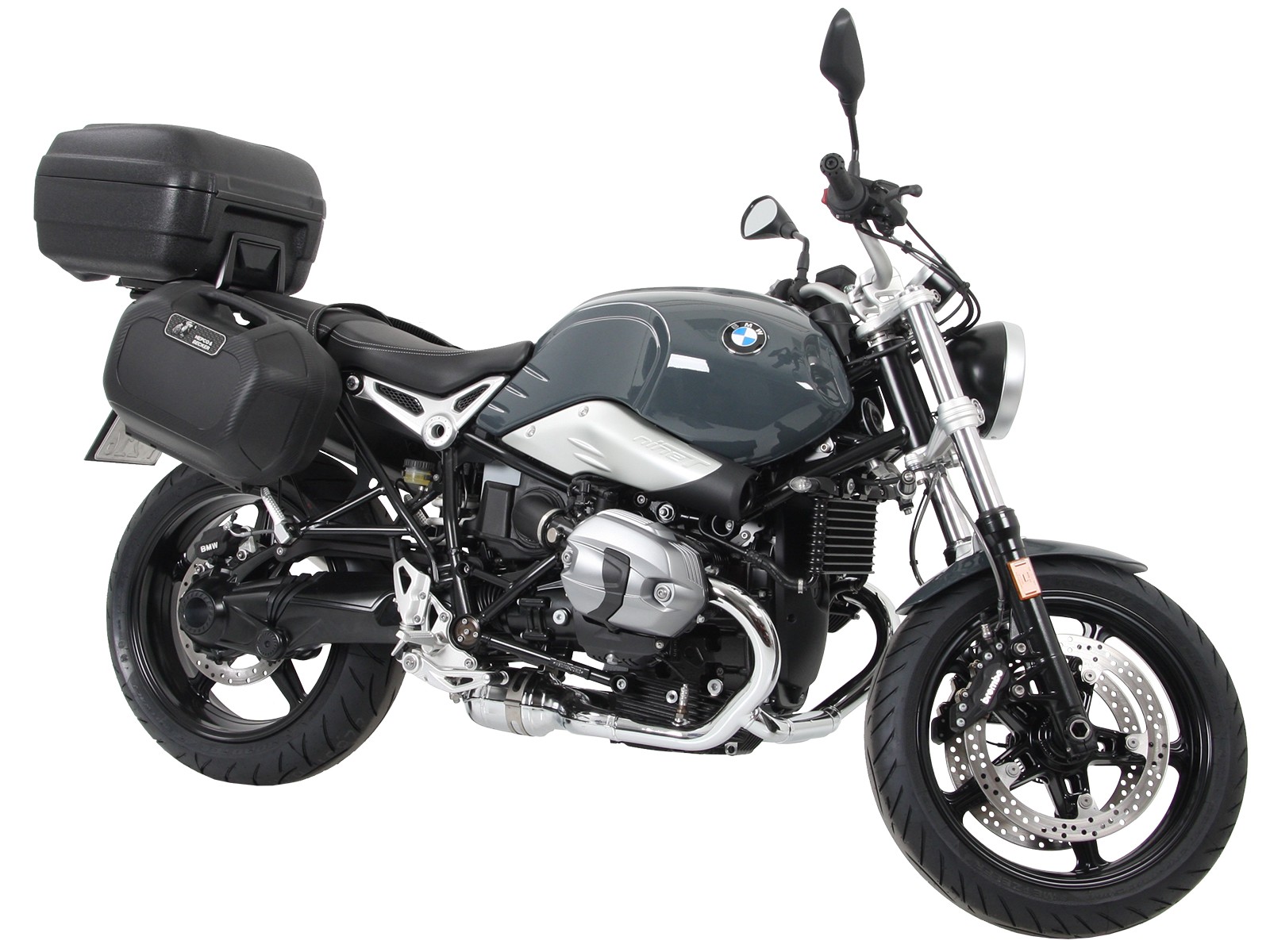 Easyrack baúl portaequipajes negro para BMW R nineT Pure (17-23) Hepco & Becker