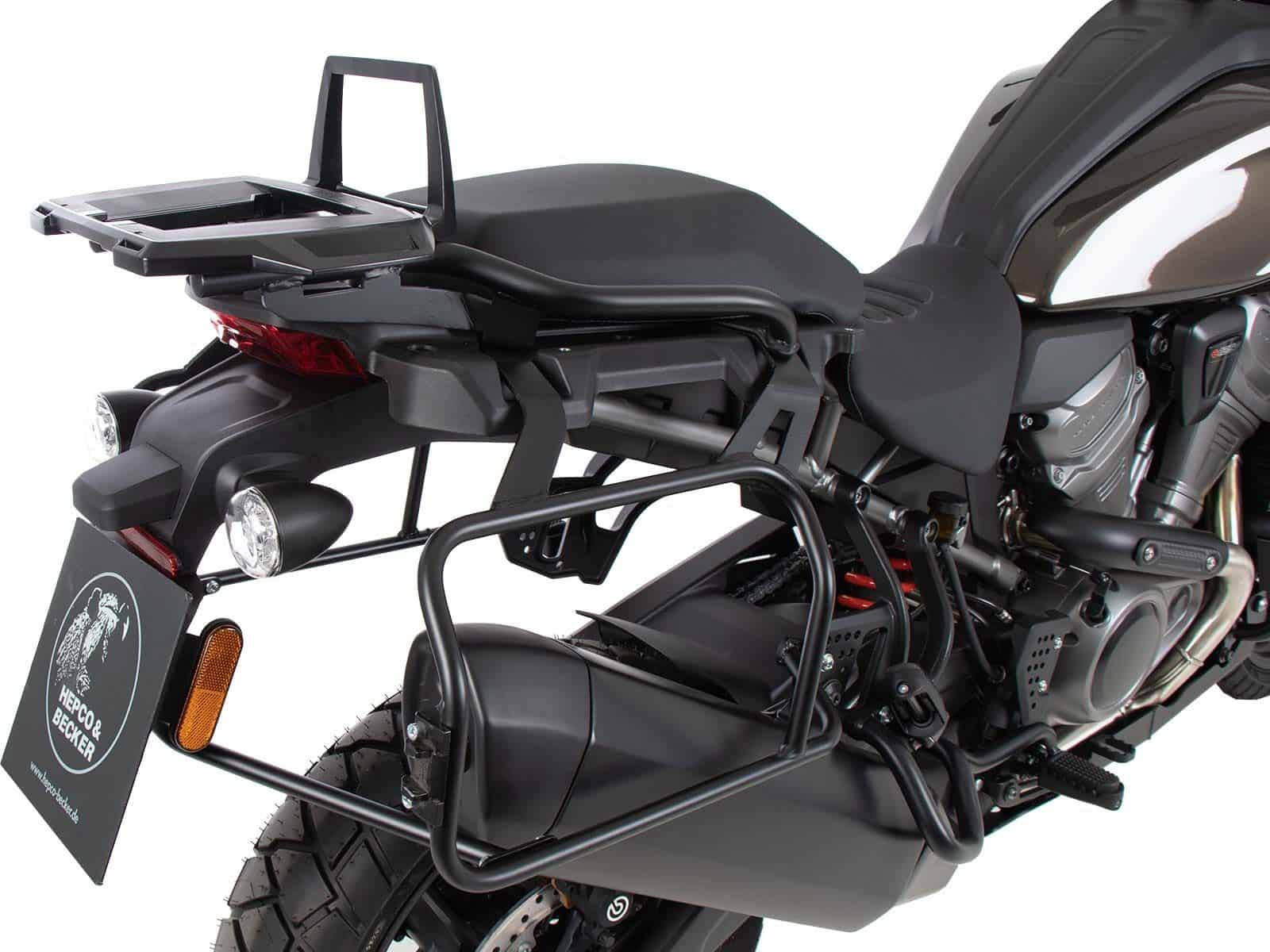 Portamaletas superior de aluminio negro para Harley Davidson Pan America (21-) Hepco & Becker