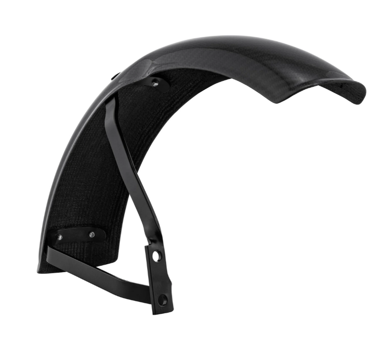 Guardabarros Garelli EVO II para Vespa PX 80-200ccm, carbono, soporte negro