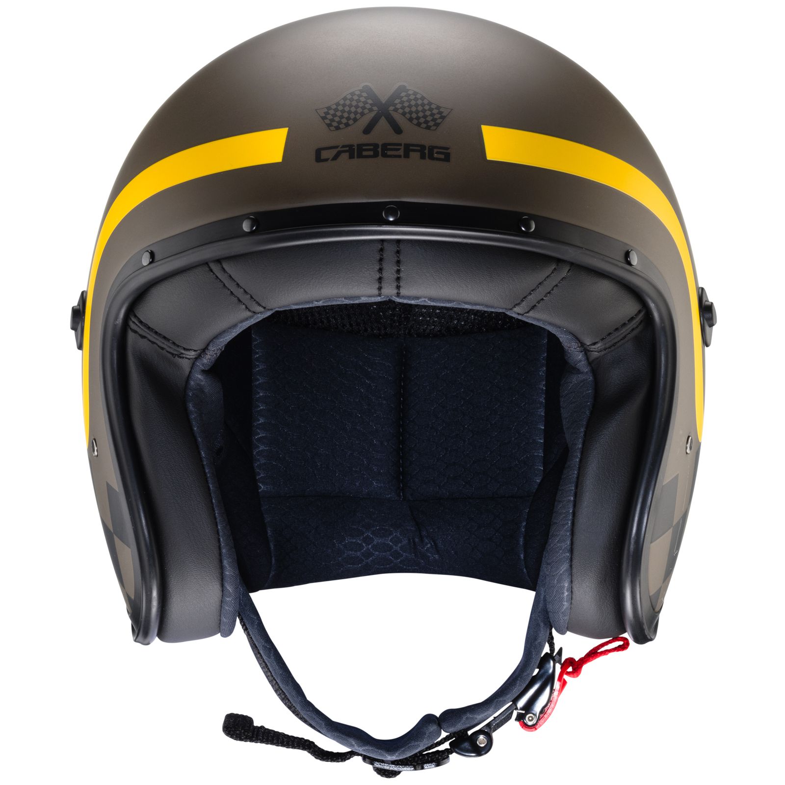 Casco Caberg Freeride Formula, marrón mate/amarillo mostaza