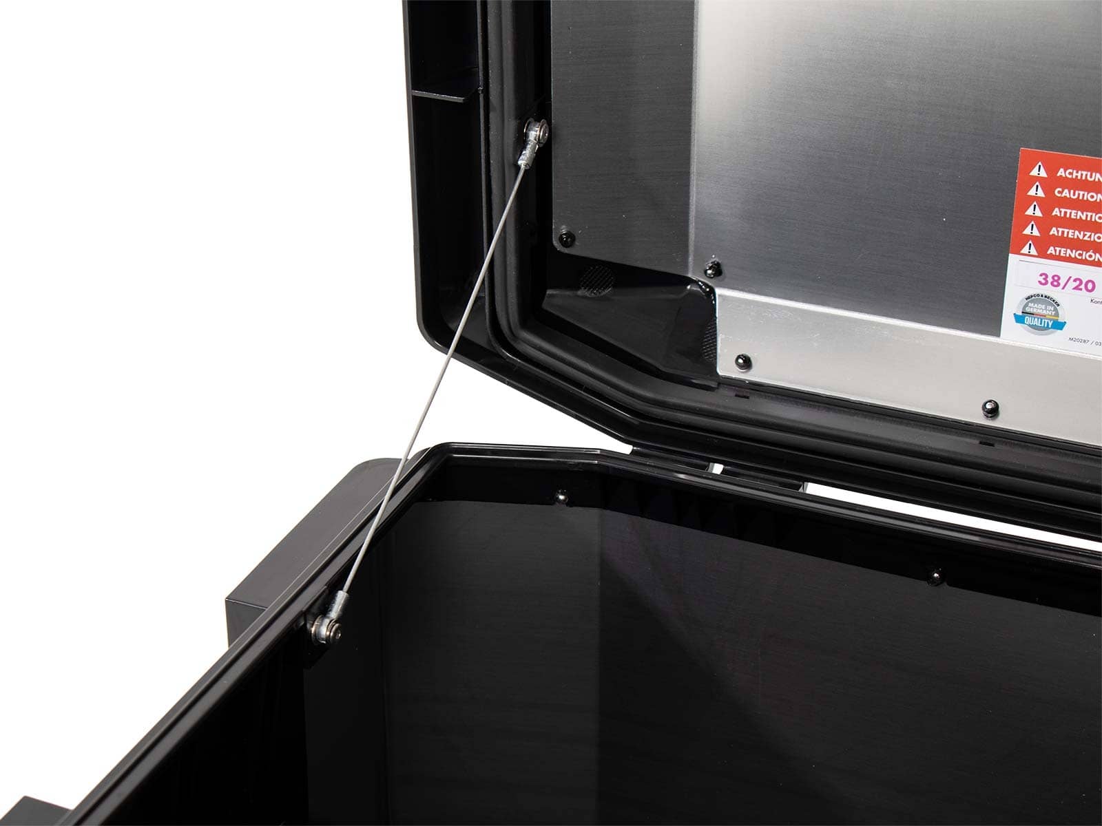 Maletín superior de aluminio Xplorer 60 litros aluminio plata Hepco & Becker