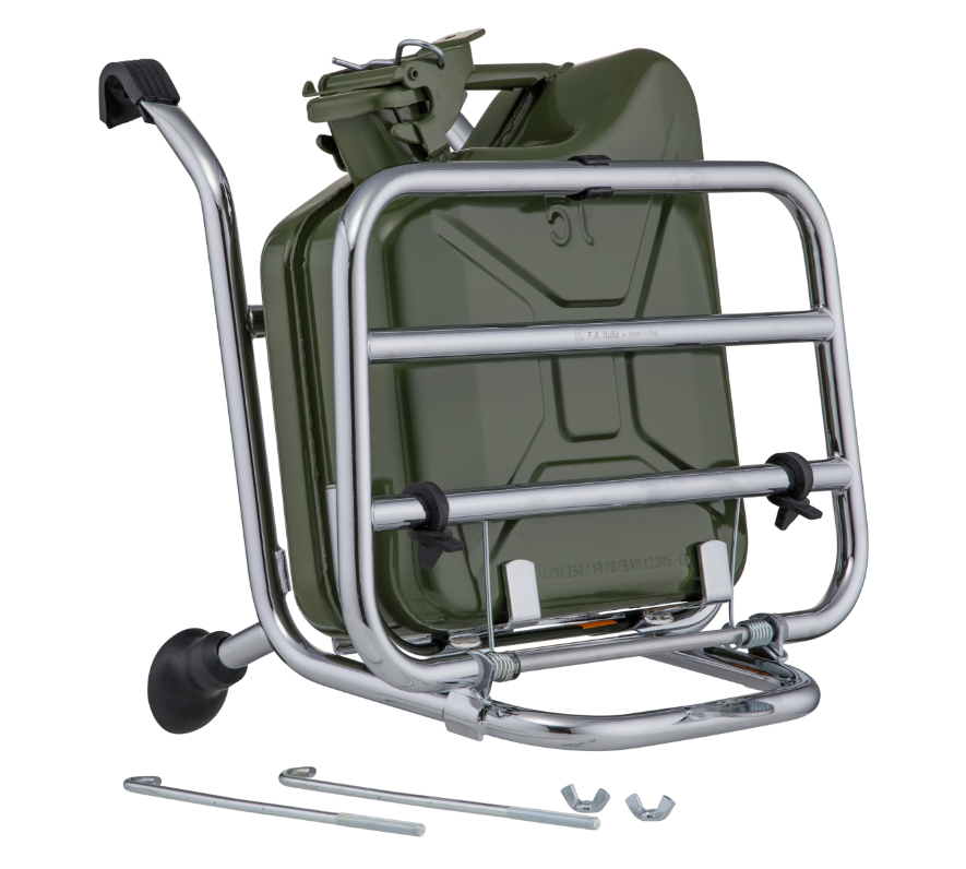 Portaequipajes delantero para Vespa PX 80-200cc, plegable, negro