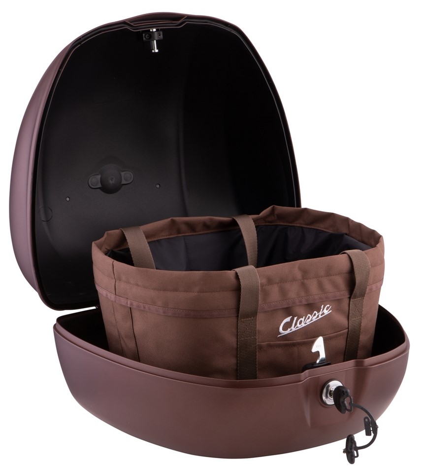 Bolsa interior clásica para Vespa para Top Case, marrón