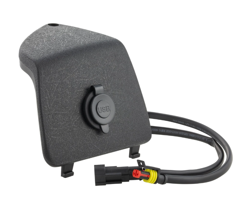 Cubremaletero izquierdo con conexión USB para Vespa GTS/GTS Super/GTV/GT, negro