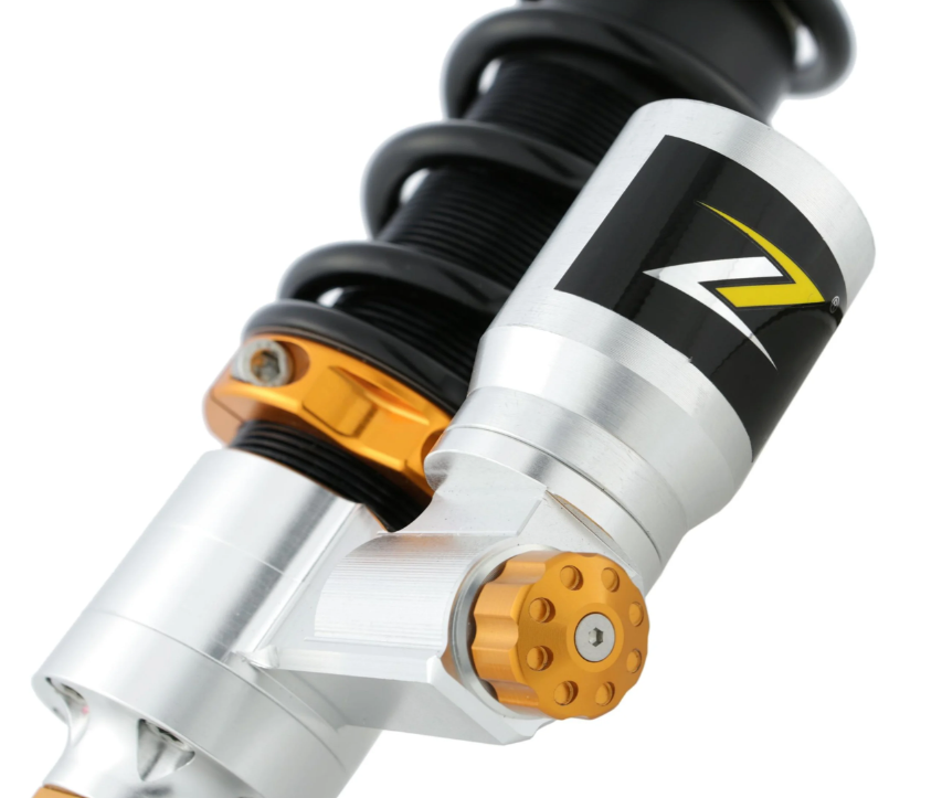 Amortiguador trasero ZELIONI para Vespa LX/LXV/S 125/150cc, plata/naranja/negro
