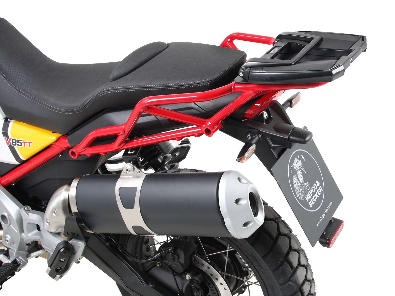 Easyrack Topcaseträger negro para V85 TT (Bj.19-) Hepco & Becker