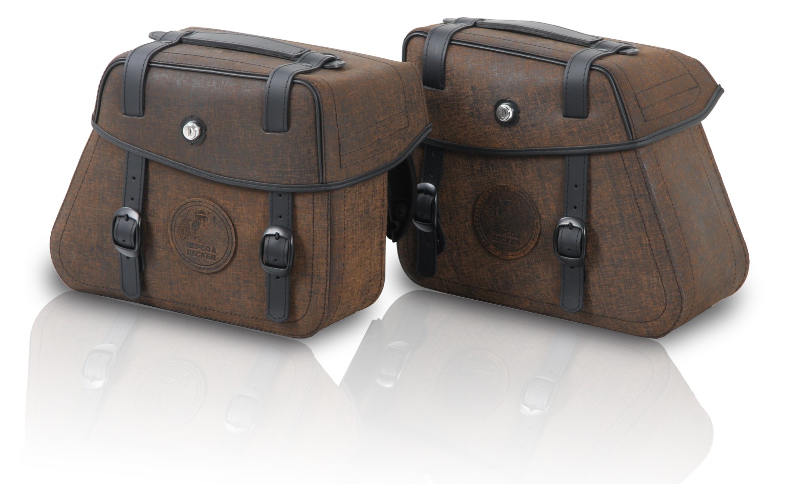 Bolsas de cuero Rugged C-Bow 24 litros Marrón para porta alforjas C-Bow Hepco & Becker
