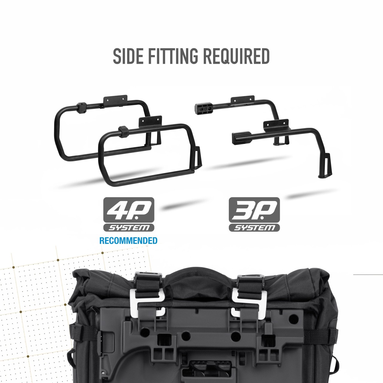 Juego de bolsas laterales Shad TR40, negras, 40 l