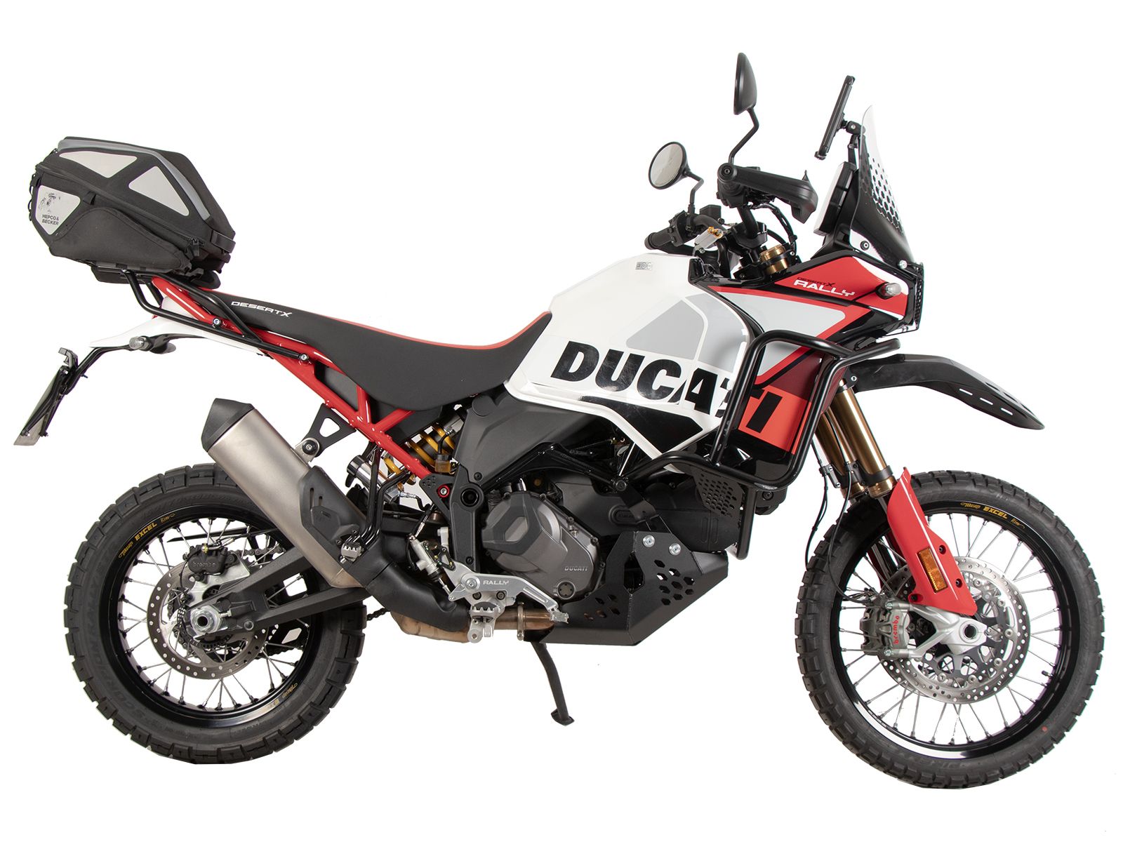 Soporte trasero Smartrack negro para Ducati DesertX Rally (24-) Hepco & Becker