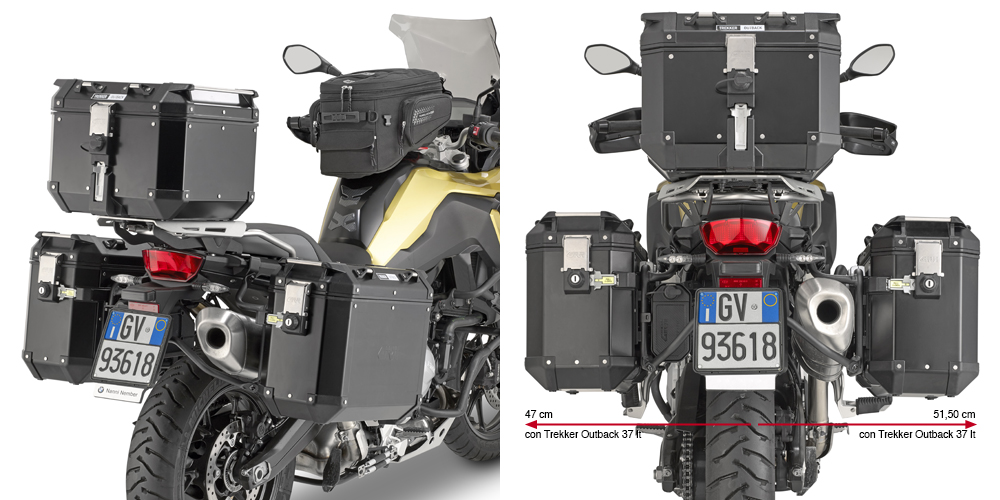 Portaequipajes lateral para BMW F 850 GS (BJ. 18-) / BMW F 750 GS (BJ. 18-) Givi