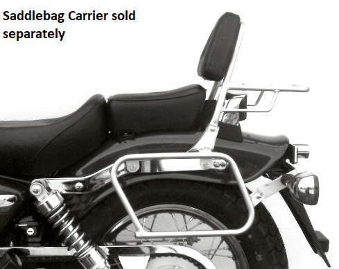 Sissybar con portaequipajes cromado para Honda CA 125 Rebel (95-01) /CMX 250 Rebel (96-01)