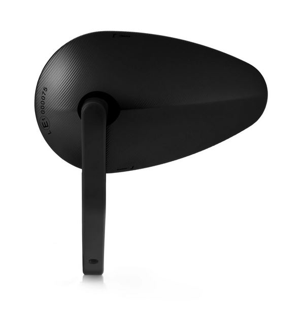 Espejo de extremo de manillar RIZOMA "Reverse Radial" izquierdo o derecho para Vespa, anodizado negro