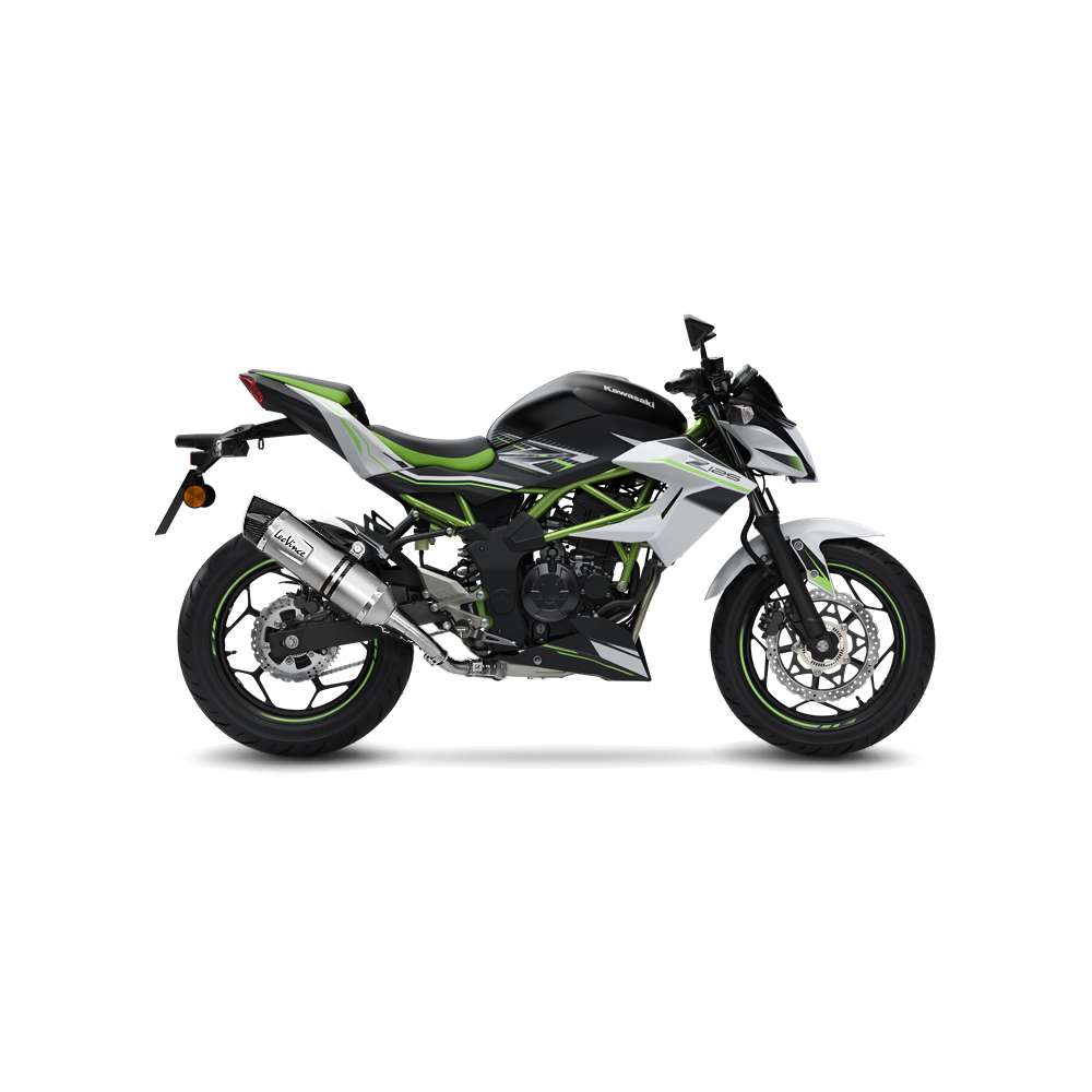 Escape LeoVince LV One Evo para Kawasaki Ninja 125 /Z 125, plata, slip on, Euro4, homologación E