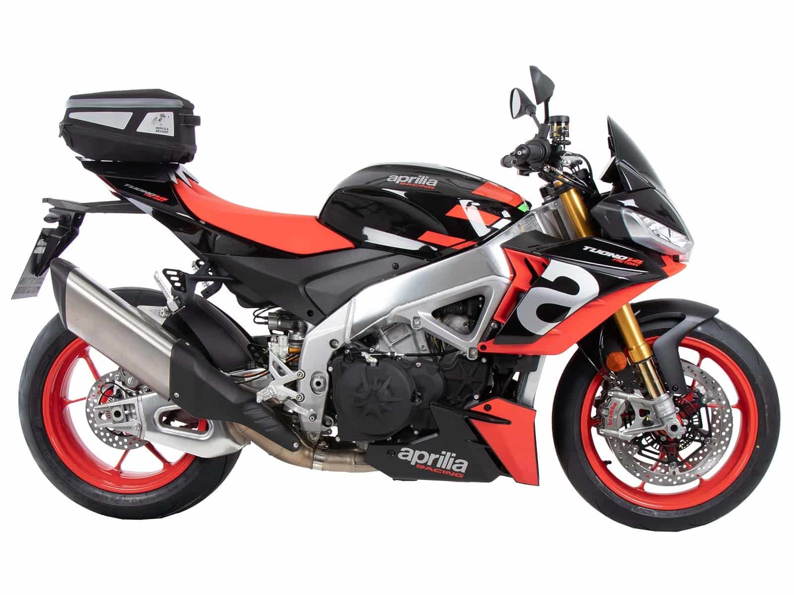 Portaequipajes deportivo fijo negro para Aprilia Tuono V4 Factory /RSV 4 /RSV 4 Factory (21-24)