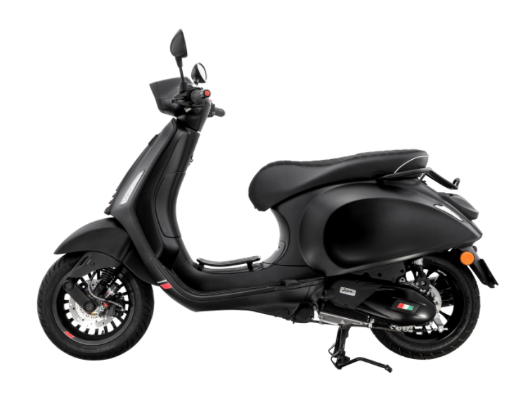 Portaequipajes/Socio Negro Mate para Vespa Primavera/Sprint 50-150ccm 2T/4T AC