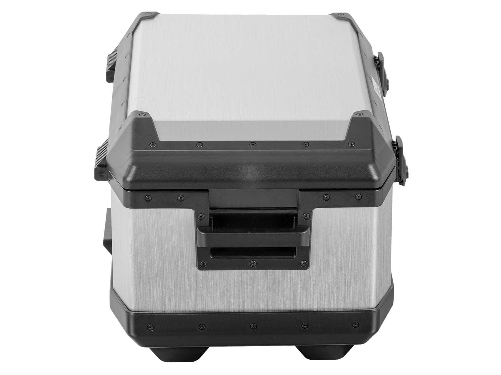 Maletín superior de aluminio Xplorer 60 litros aluminio plata Hepco & Becker