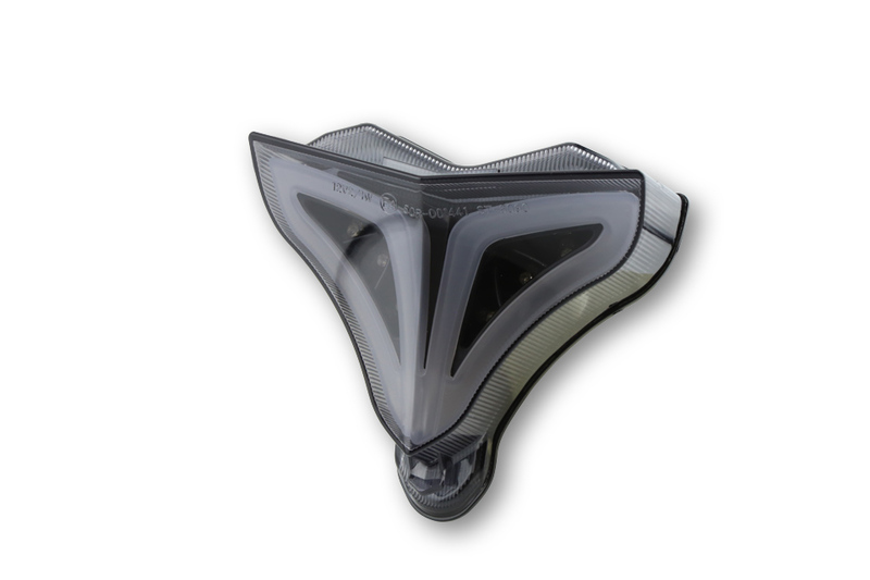 HIGHSIDER piloto trasero smart LED negro estilo Yamaha, homologado E (1ud.)