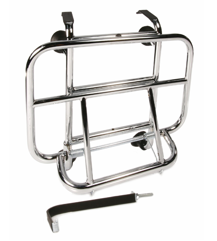 Portaequipajes delantero para Vespa GTS/GTS Super/GTV/GT 60/GT/GT L 125-300cc, plegable, cromado