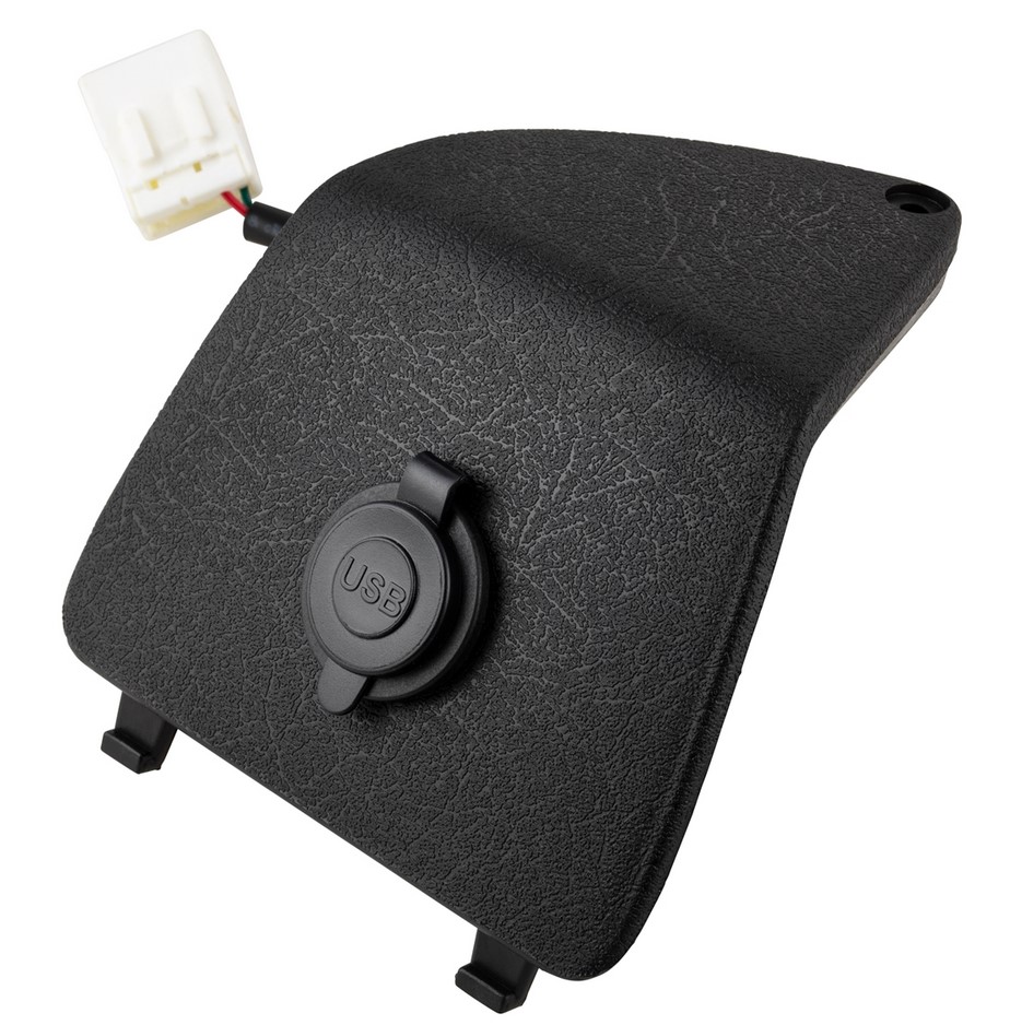 Tapa del maletero izquierda con conexión USB para Vespa GTS/GTS Super/GTV/GT, negro