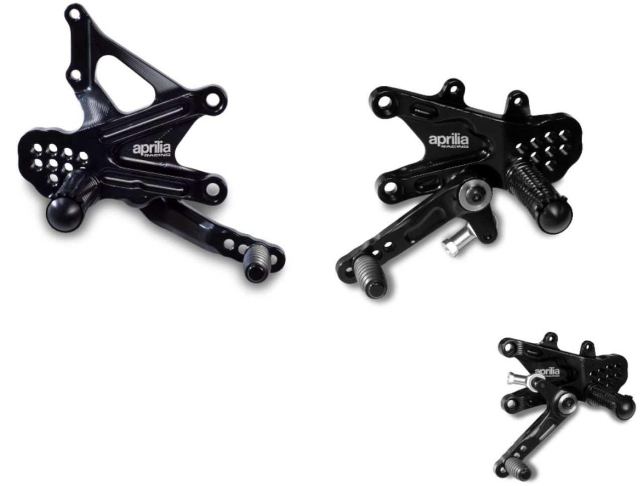 Juego reposapiés negro para Aprilia RSV4 / Tuono V4 1100 (21-)