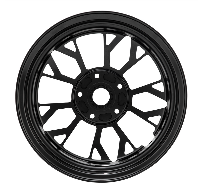 Llanta Comb 2 delantera/trasera 12" para Vespa GTS/GTS Super/GTV/GT/946 125-300ccm, negro brillante