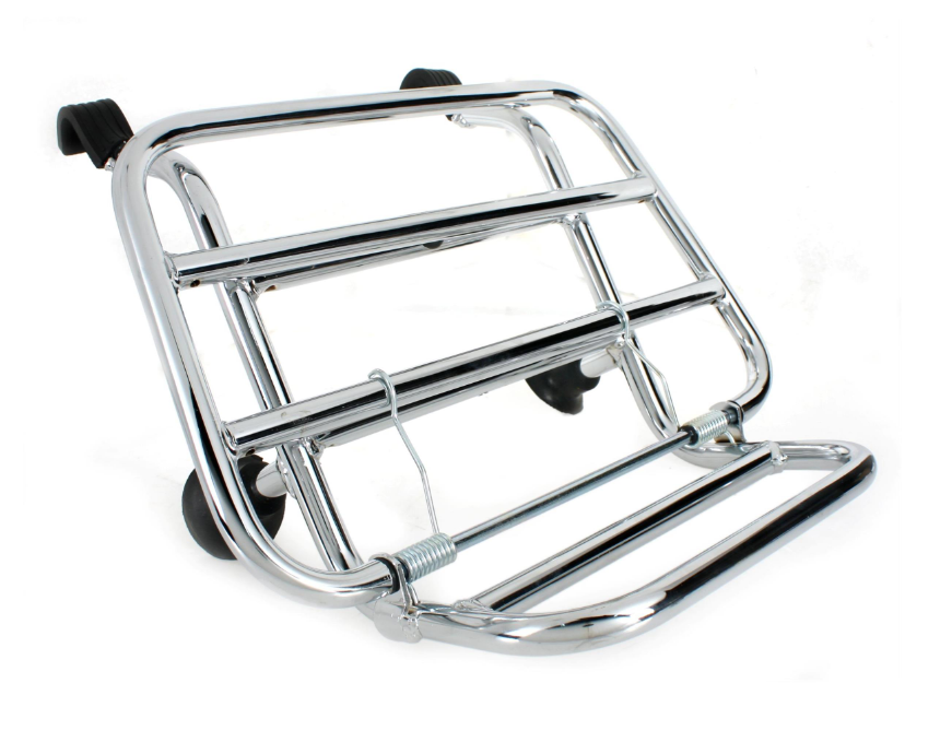 Portaequipajes delantero para Vespa GTS/GTS Super/GTV/GT 60/GT/GT L 125-300cc, plegable, cromado