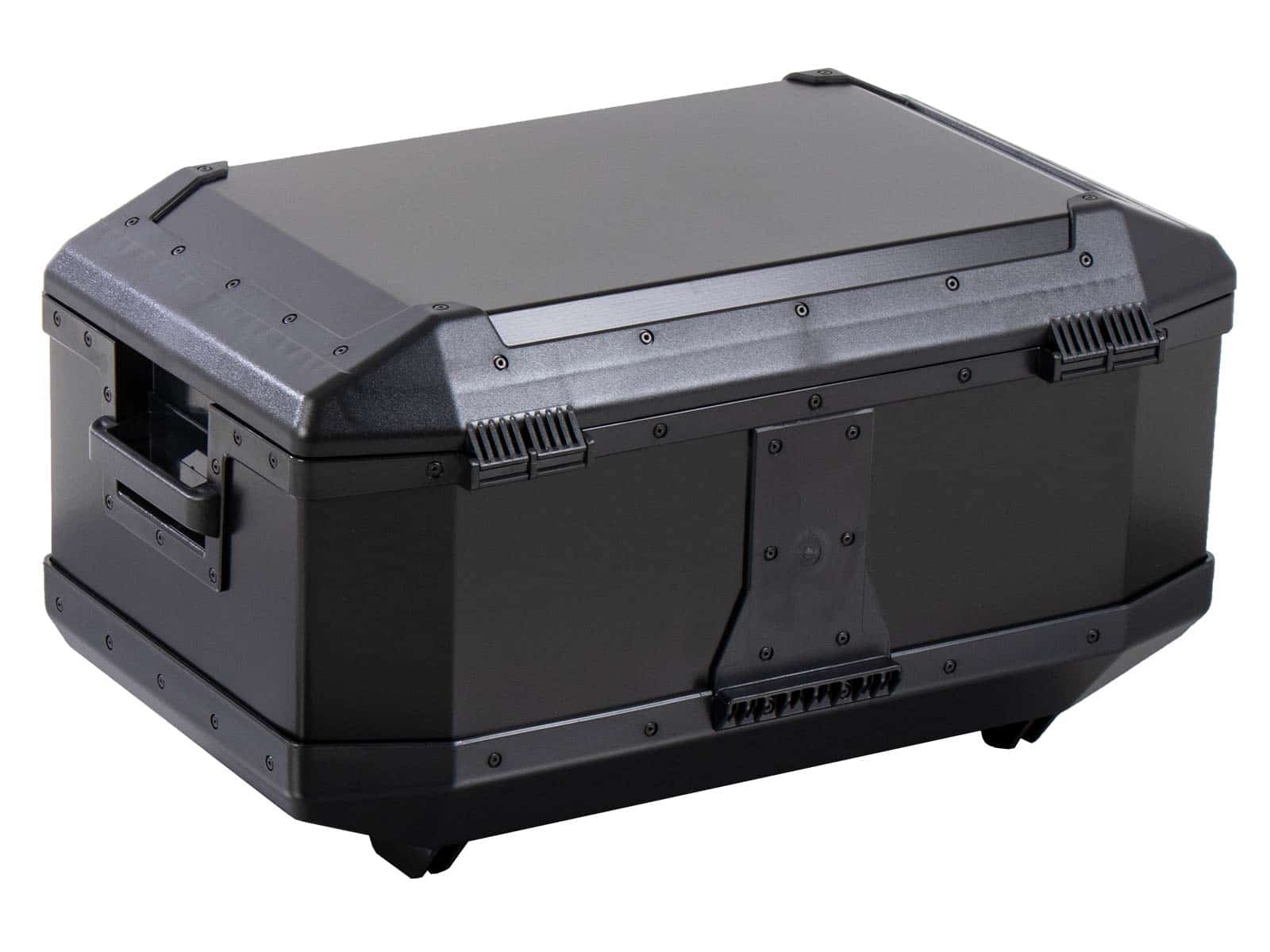 Maletín superior de aluminio Xplorer 60 litros aluminio negro Hepco & Becker