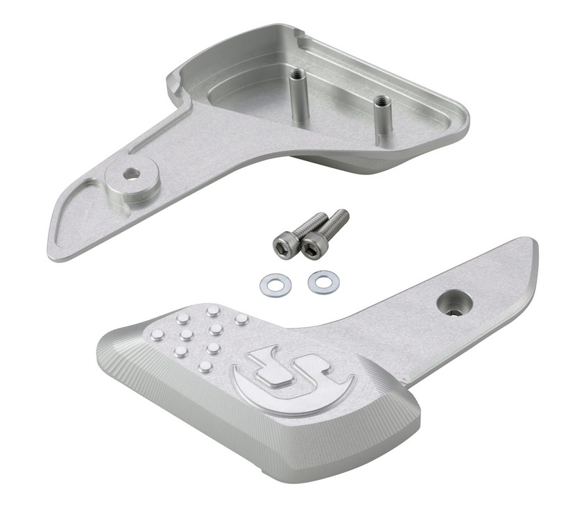 Estriberas derecha e izquierda para Vespa Primavera /Sprint 50-150ccm 2T/4T AC, plata mate
