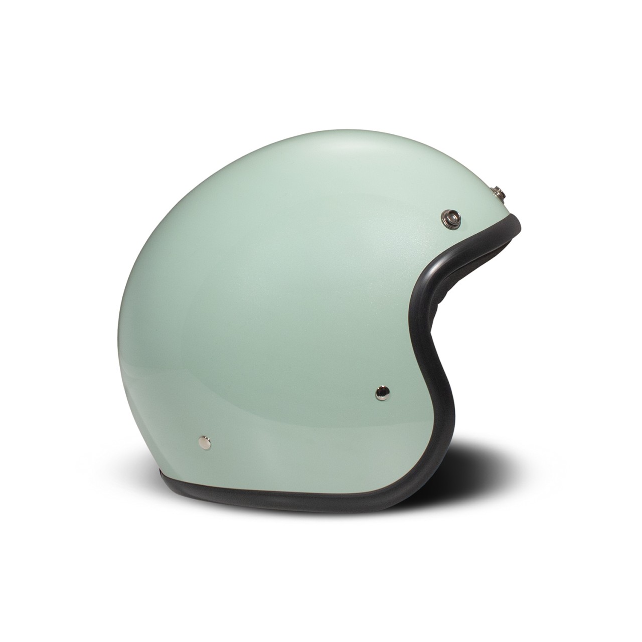 Casco DMD jet Retro, menta, brillante, Lattementa, fibra de vidrio, ECE 22.06