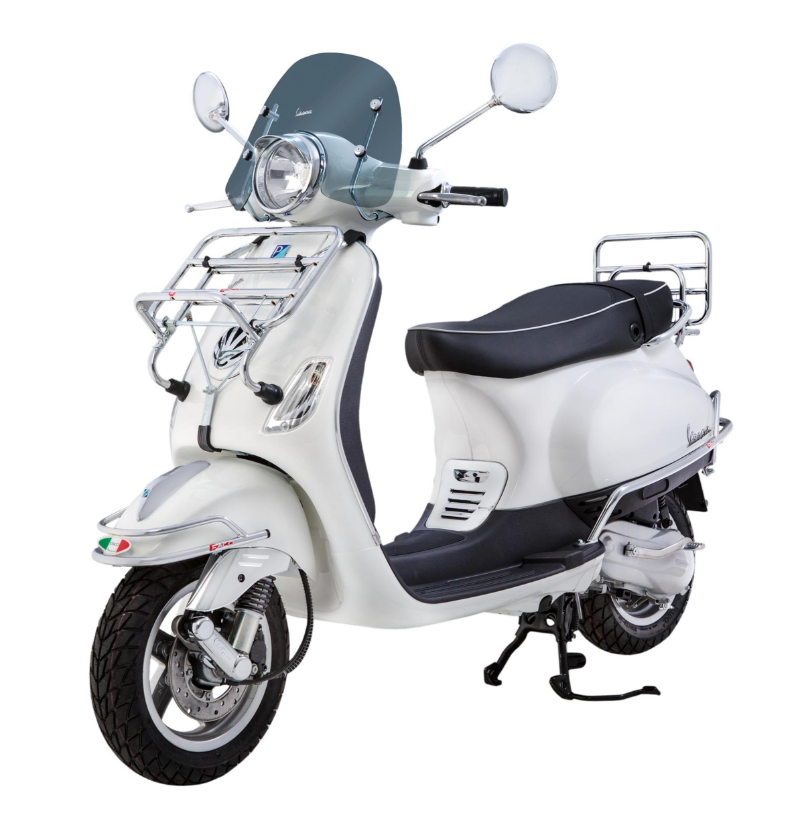 Portaequipajes trasero para Vespa LX/LXV 50-150cc, cromado