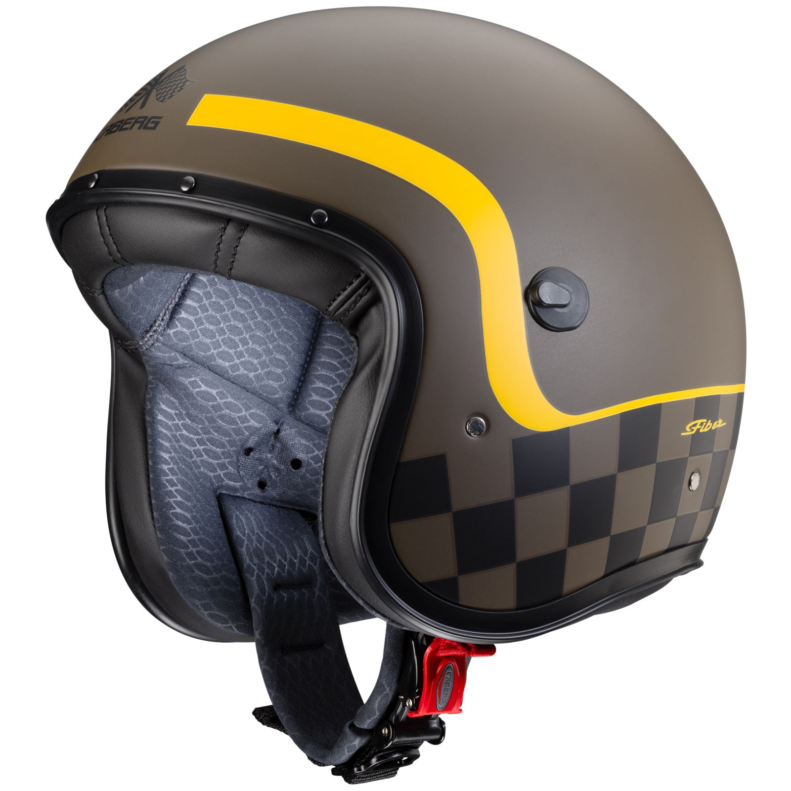 Casco Caberg Freeride Formula, marrón mate/amarillo mostaza
