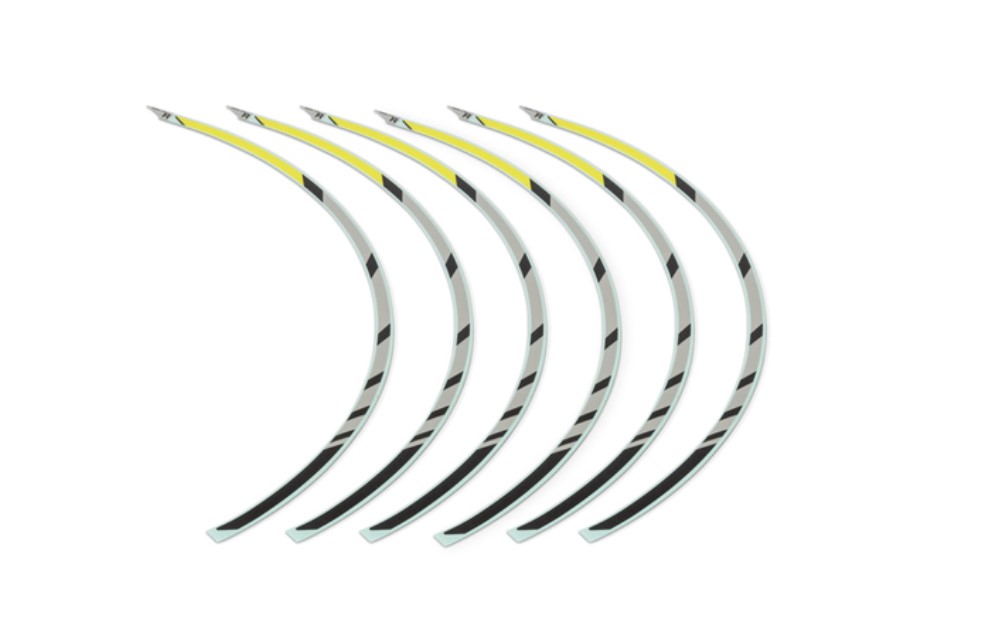 Juego de pegatinas decorativas para llantas *Y-196* LEMON ICE YELLOW, original de Honda