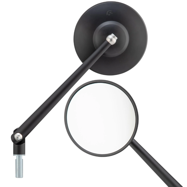 Retrovisor estándar para Vespa, rosca izquierda, negro mate