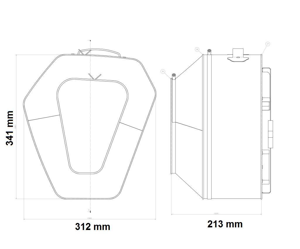 Bolsas laterales 2 x 14 litros para Kawasaki Ninja 650 / Z 650/S Original