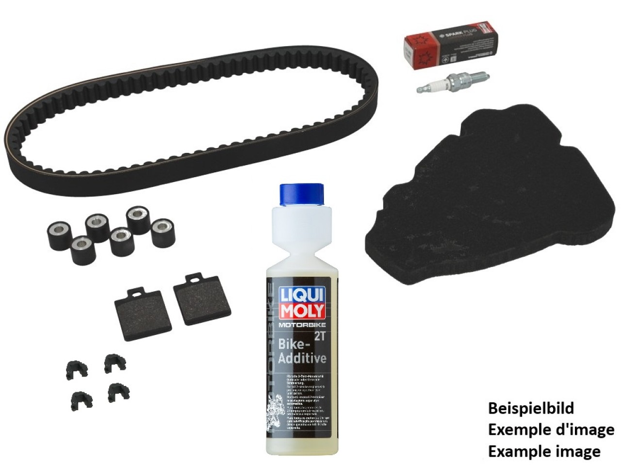 Inspektionskit Premium mit Bremsbelägen + Additiv Suzuki AN Burgman 250 4T LC 1998-1999 - NF ProKit
