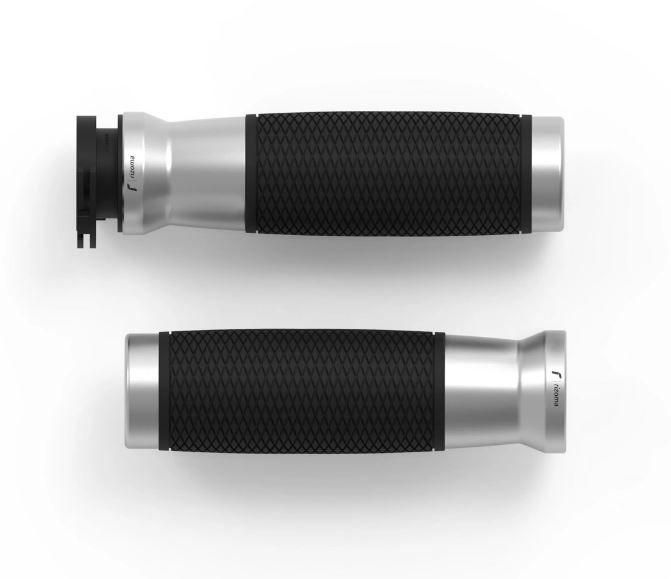 Puños RIZOMA Urlo RS Ø 22/24 mm L 128 mm para Vespa GTS/GTS Super/GTV, anodizado plata