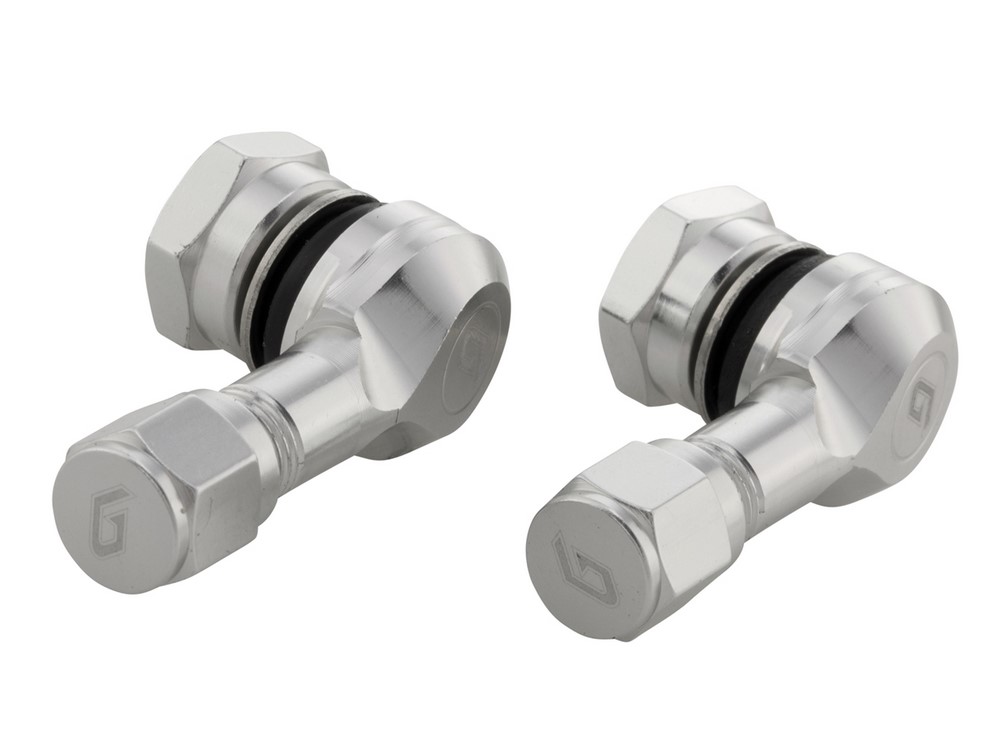 Núcleo de válvula para neumático/llanta sin cámara 80°, anodizado en plata